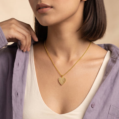 Gold Cupid's Light Lab Grown Diamond Pendant