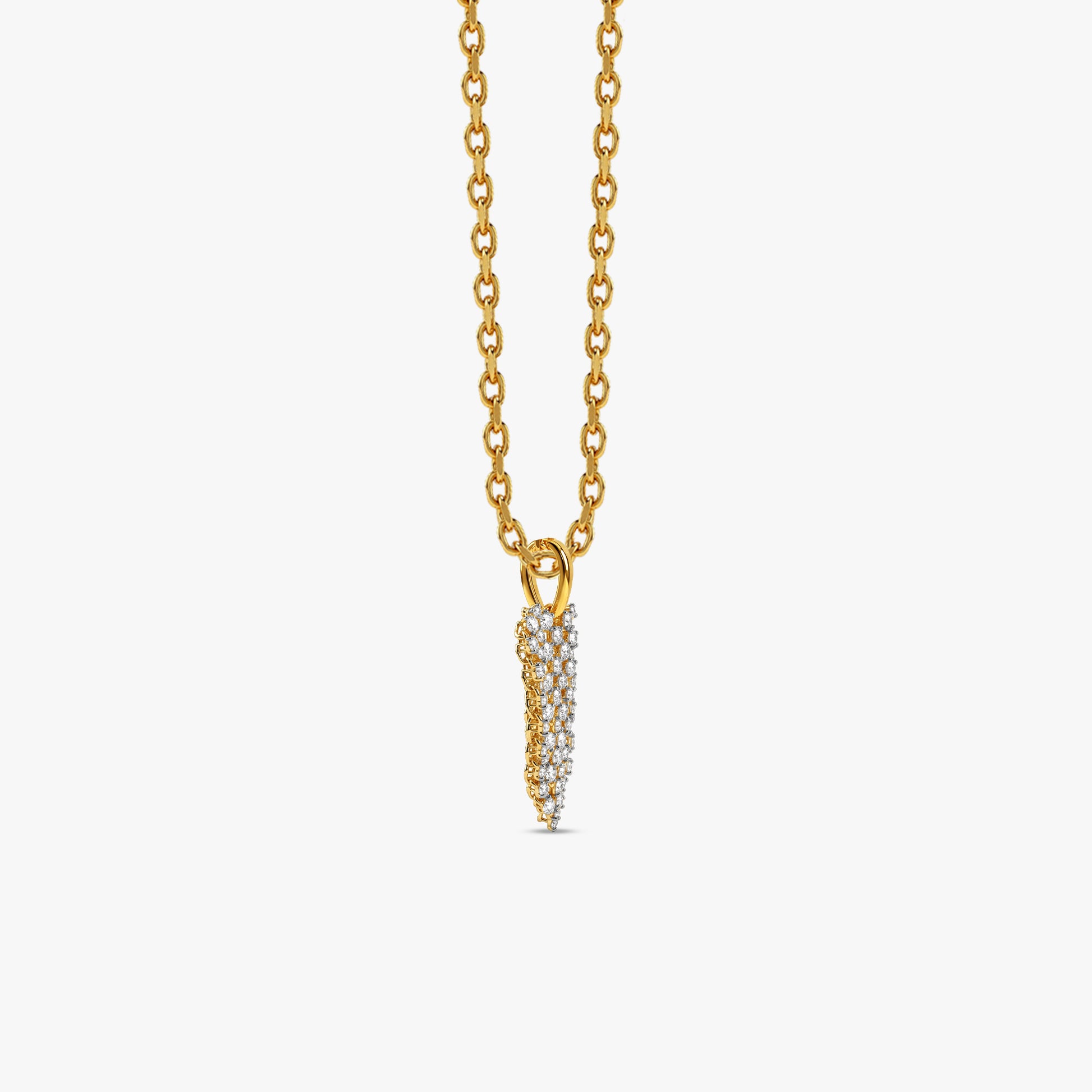 Gold Cupid's Light Lab Grown Diamond Pendant