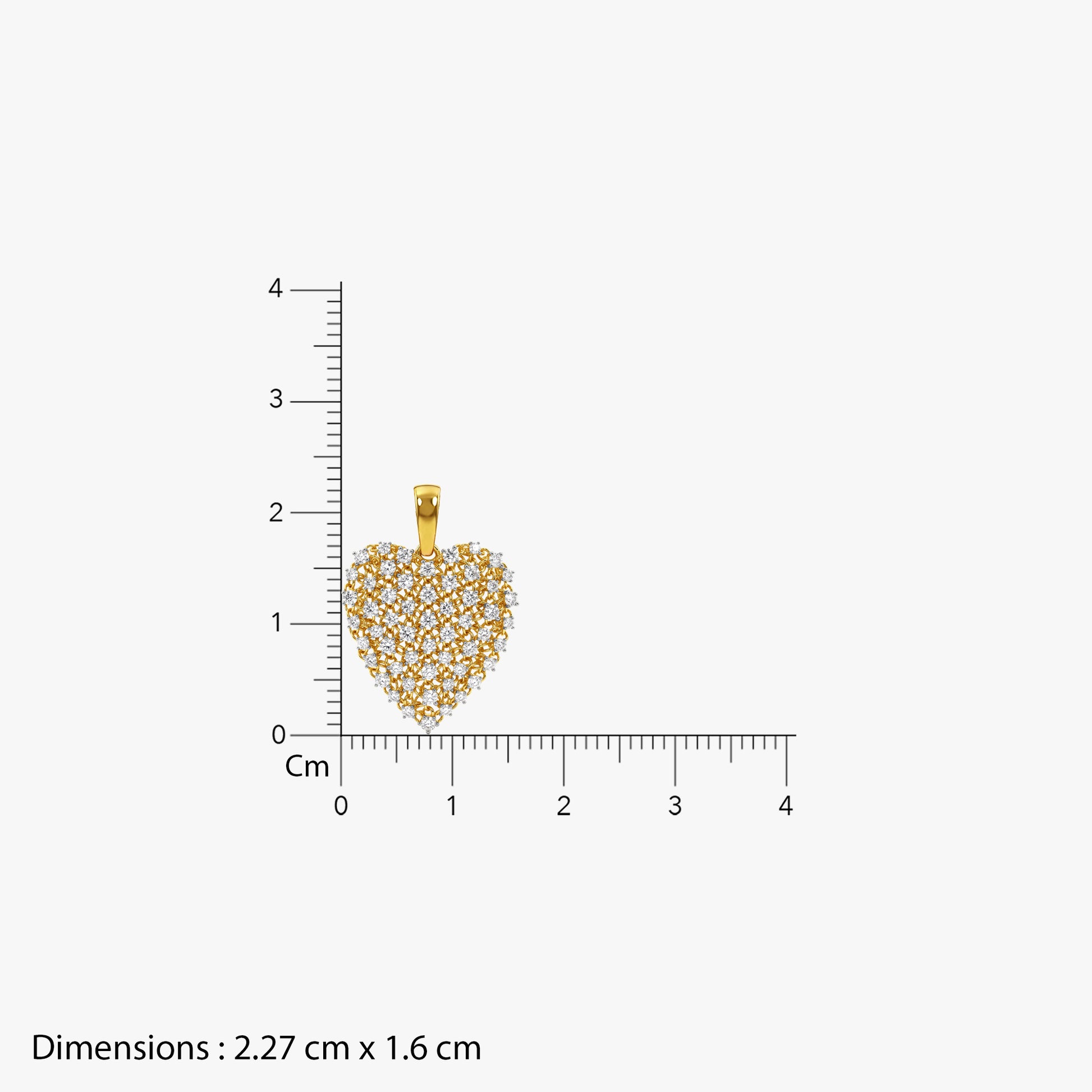 Gold Cupid's Light Lab Grown Diamond Pendant