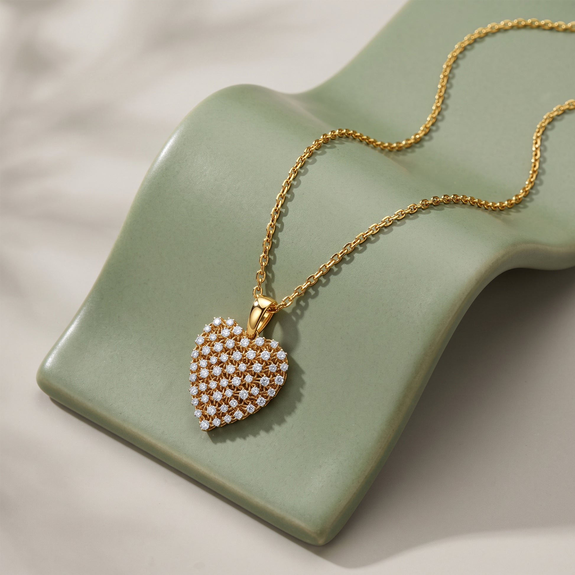 Gold Cupid's Light Lab Grown Diamond Pendant