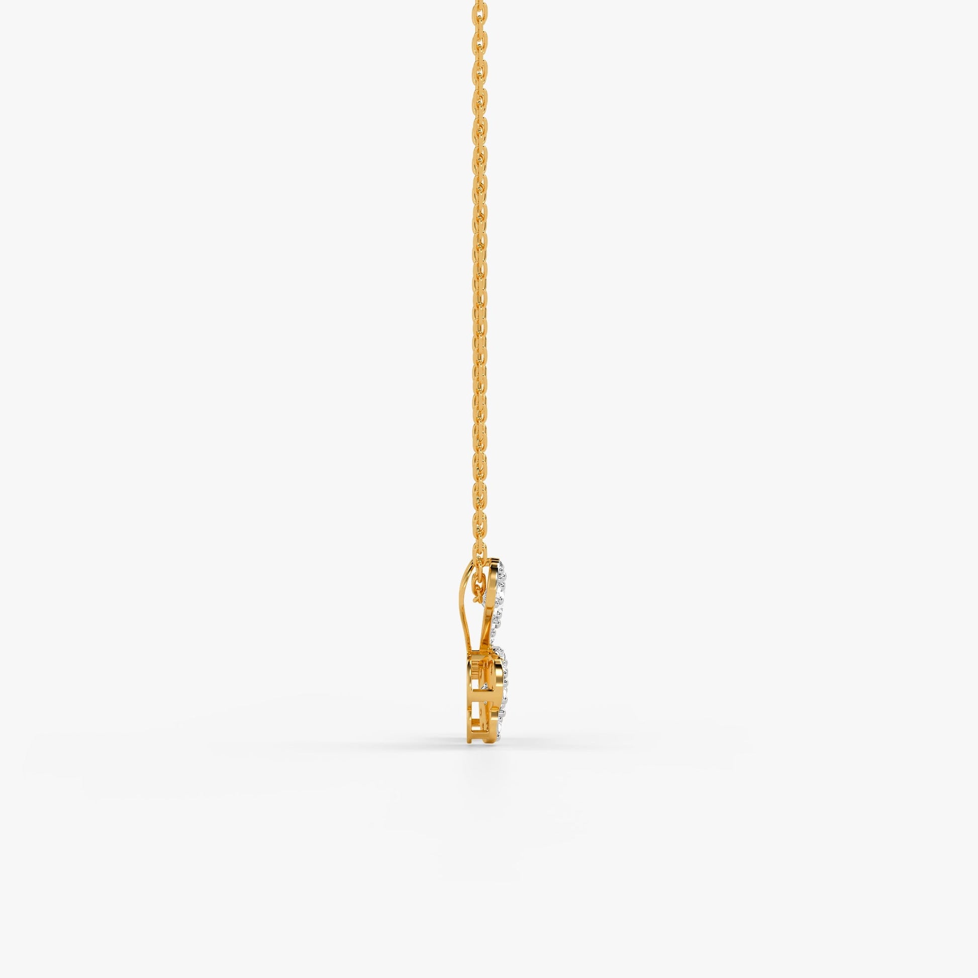 Gold Clover Radiance Lab Grown Diamond Pendant
