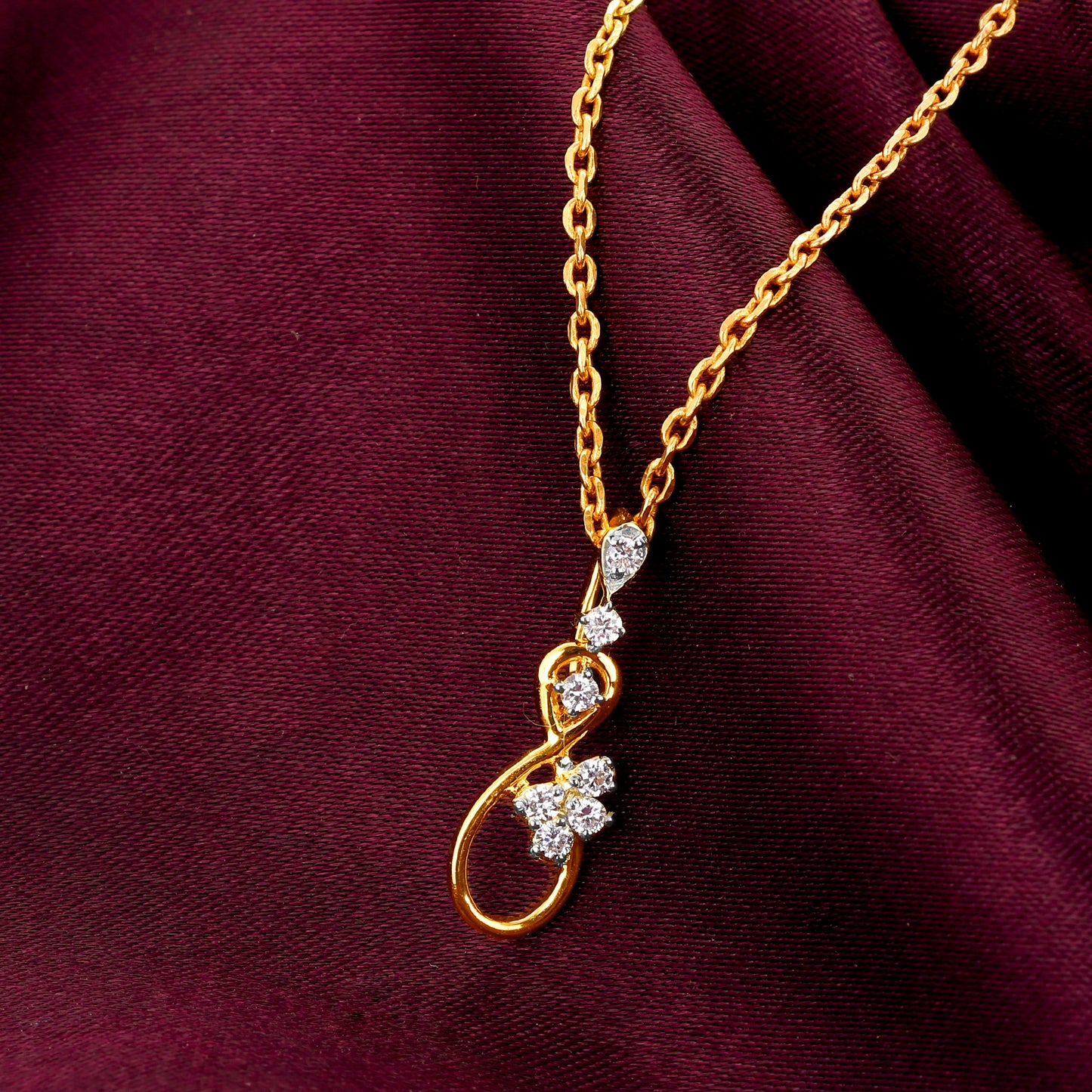 Gold Infinite Elegance Diamond Pendant