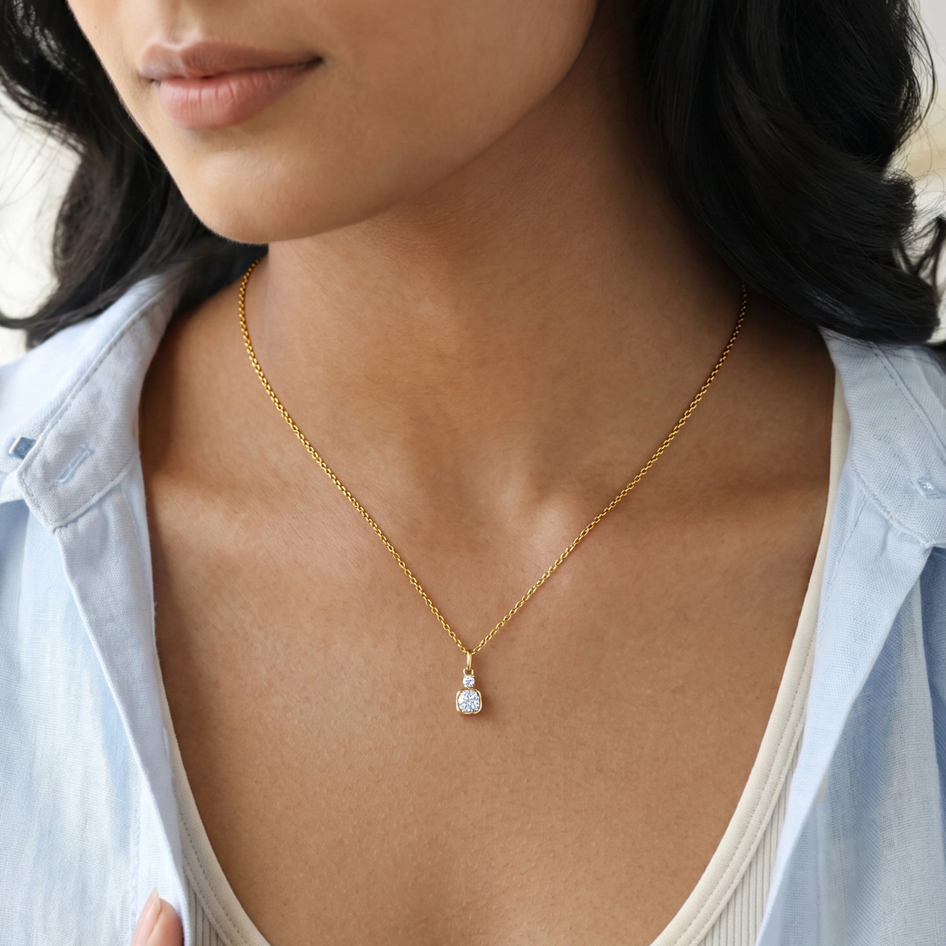 Gold Eternal Gleam Lab Grown Diamond Pendant