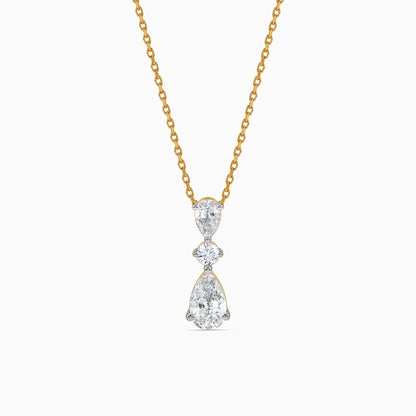 Gold Solenne Weave Lab Grown Diamond Necklace