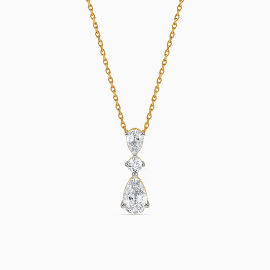 Gold Solenne Weave Lab Grown Diamond Necklace