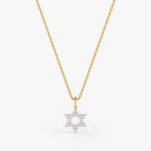 Gold Celestial Emblem Lab Grown Diamond Pendant