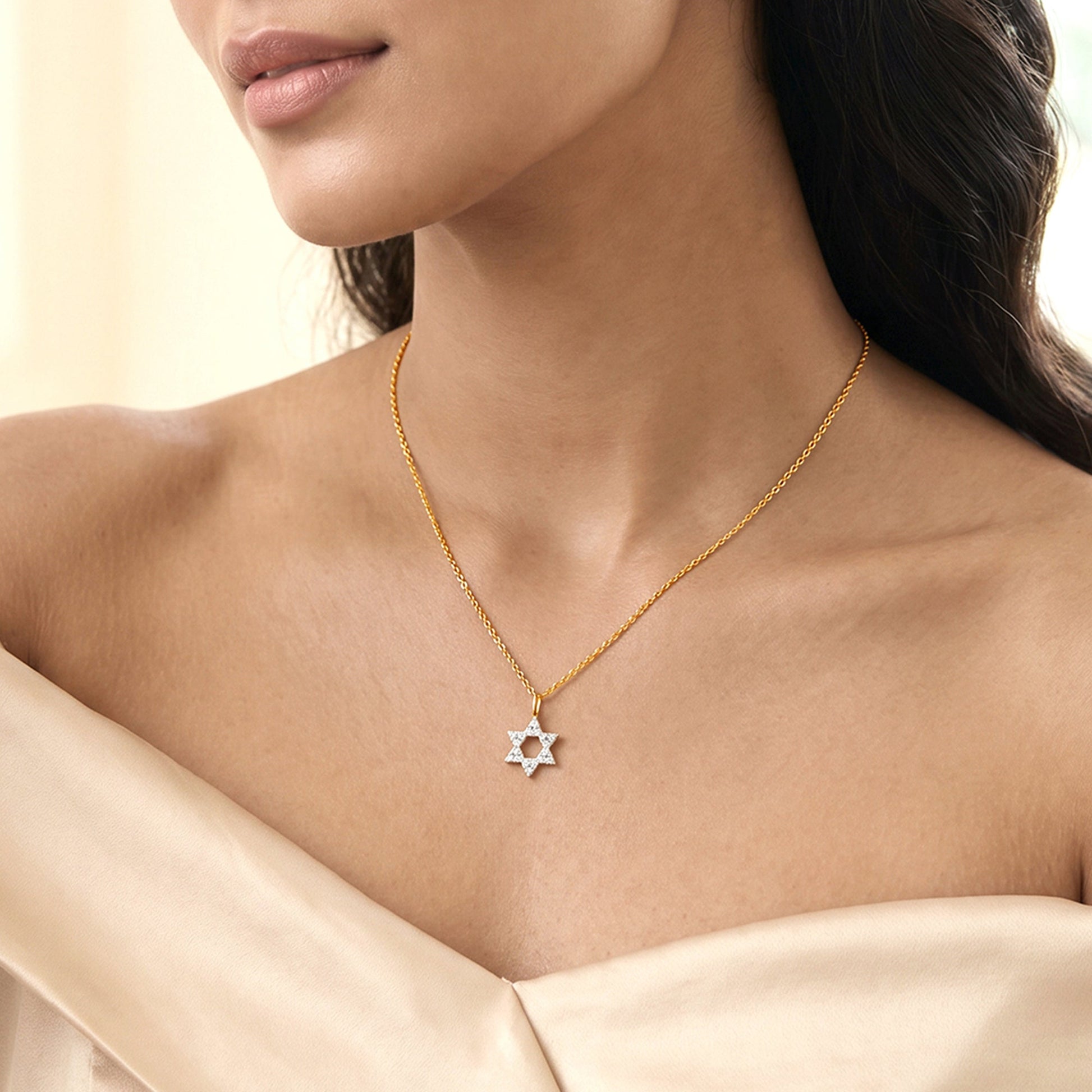 Gold Celestial Emblem Lab Grown Diamond Pendant