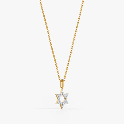 Gold Celestial Emblem Lab Grown Diamond Pendant