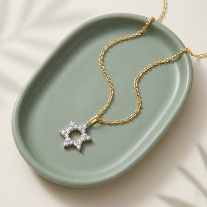 Gold Celestial Emblem Lab Grown Diamond Pendant