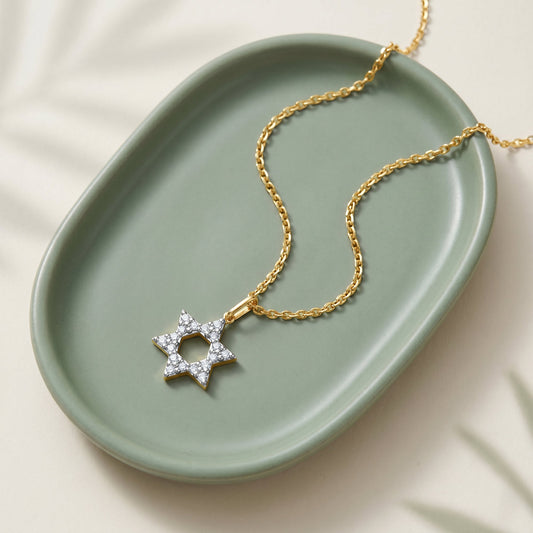 Gold Celestial Emblem Lab Grown Diamond Pendant