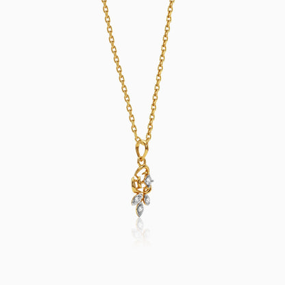 Gold Petaline Charm Lab Grown Diamond Pendant
