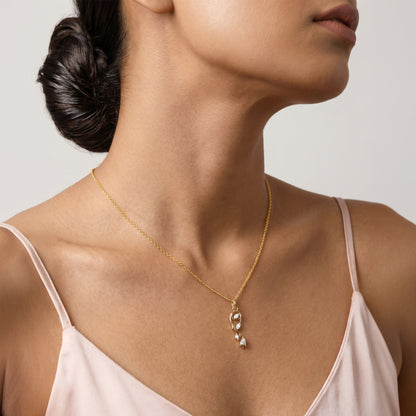 Gold Celestial Trail Lab Grown Diamond Pendant
