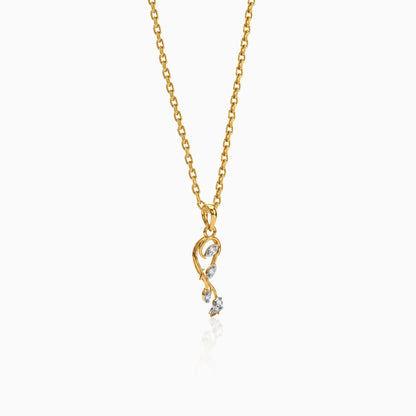 Gold Celestial Trail Lab Grown Diamond Pendant