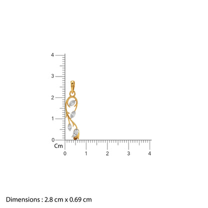 Gold Celestial Trail Lab Grown Diamond Pendant