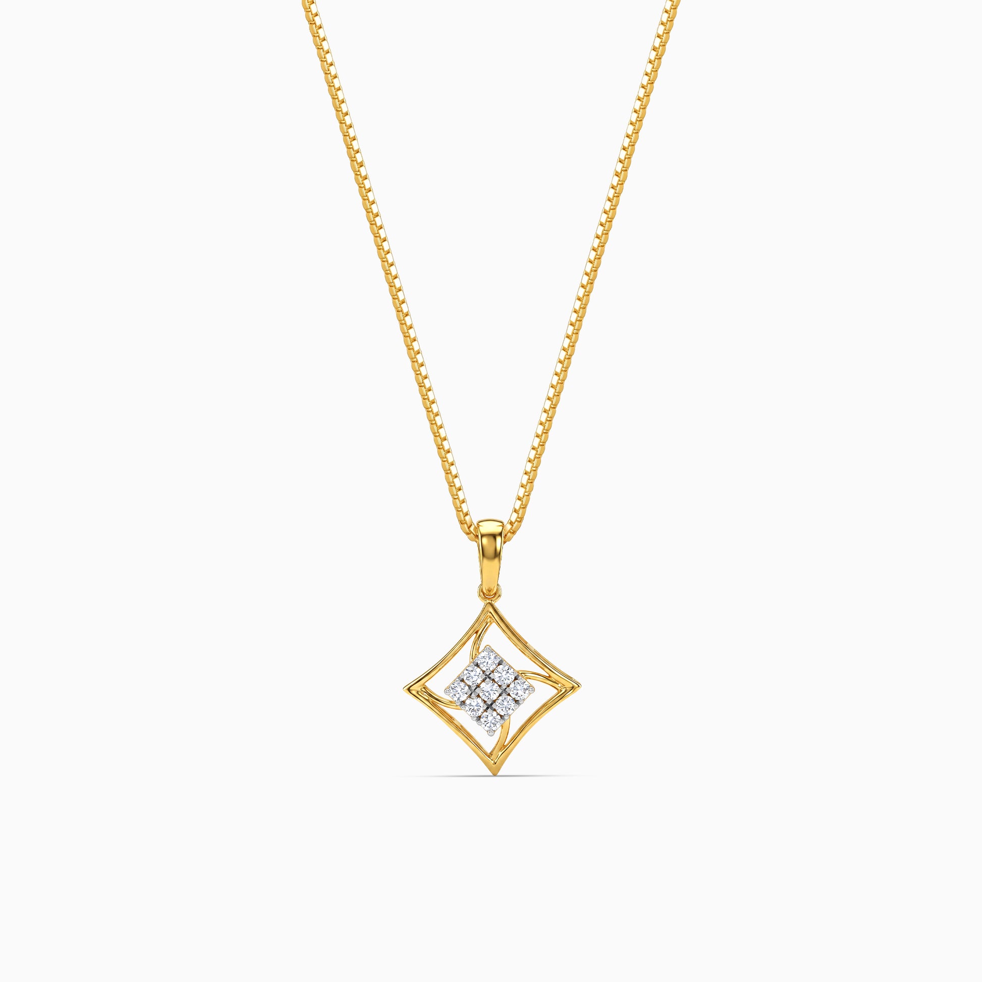 Gold Rekh Lab Grown Diamond Convertible Rakhi Pendant