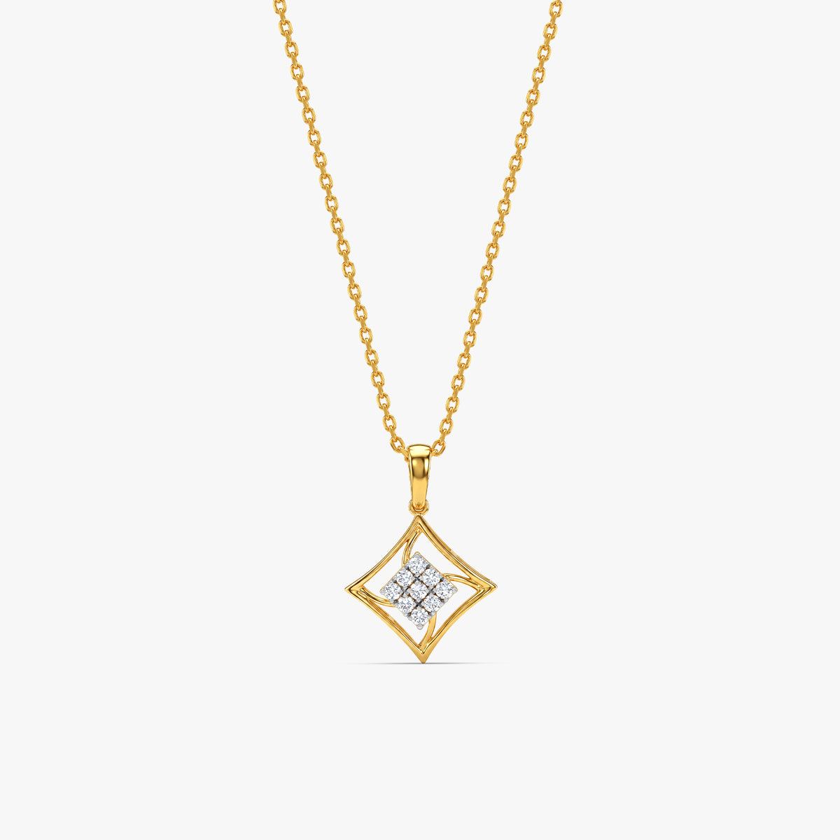 Gold Rekh Lab Grown Diamond Pendant