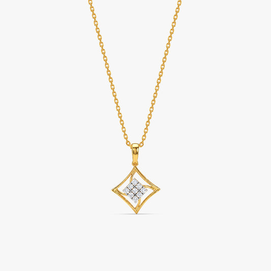 Gold Rekh Lab Grown Diamond Pendant