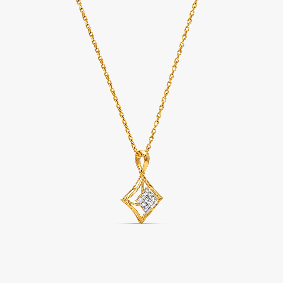 Gold Rekh Lab Grown Diamond Pendant