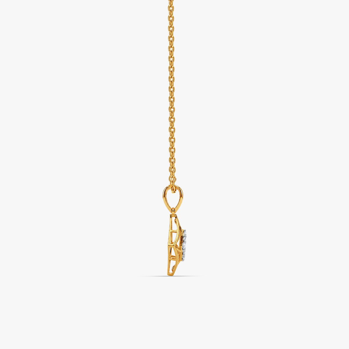 Gold Rekh Lab Grown Diamond Pendant