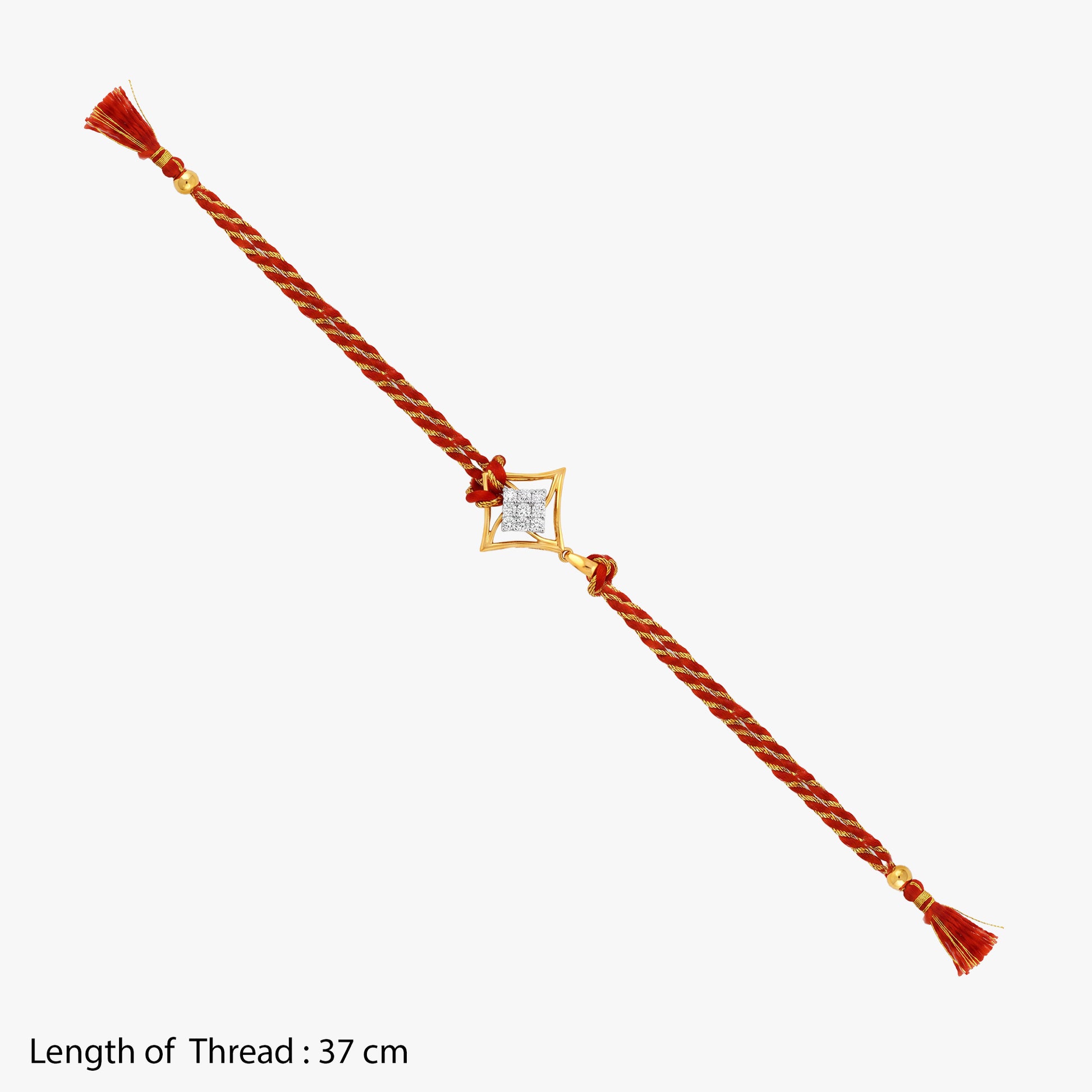 Gold Rekh Lab Grown Diamond Convertible Rakhi Pendant