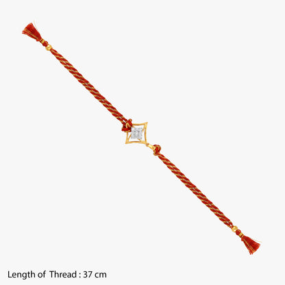 Gold Rekh Lab Grown Diamond Convertible Rakhi Pendant
