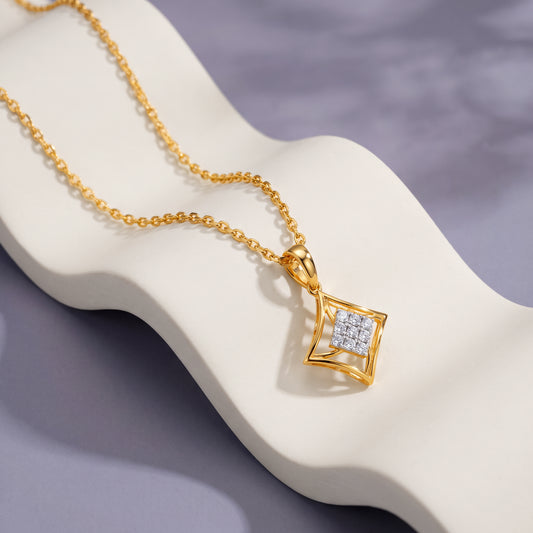 Gold Rekh Lab Grown Diamond Pendant