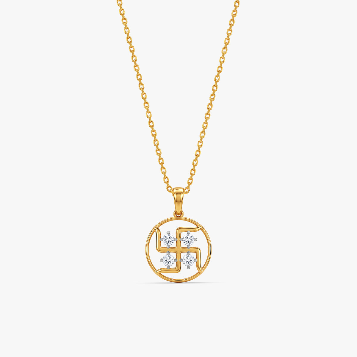 Gold Aashir Lab Grown Diamond Pendant