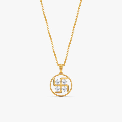 Gold Aashir Lab Grown Diamond Pendant