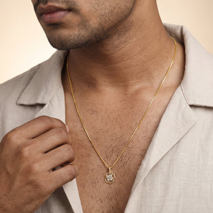 Gold Aashir Lab Grown Diamond Convertible Rakhi Pendant
