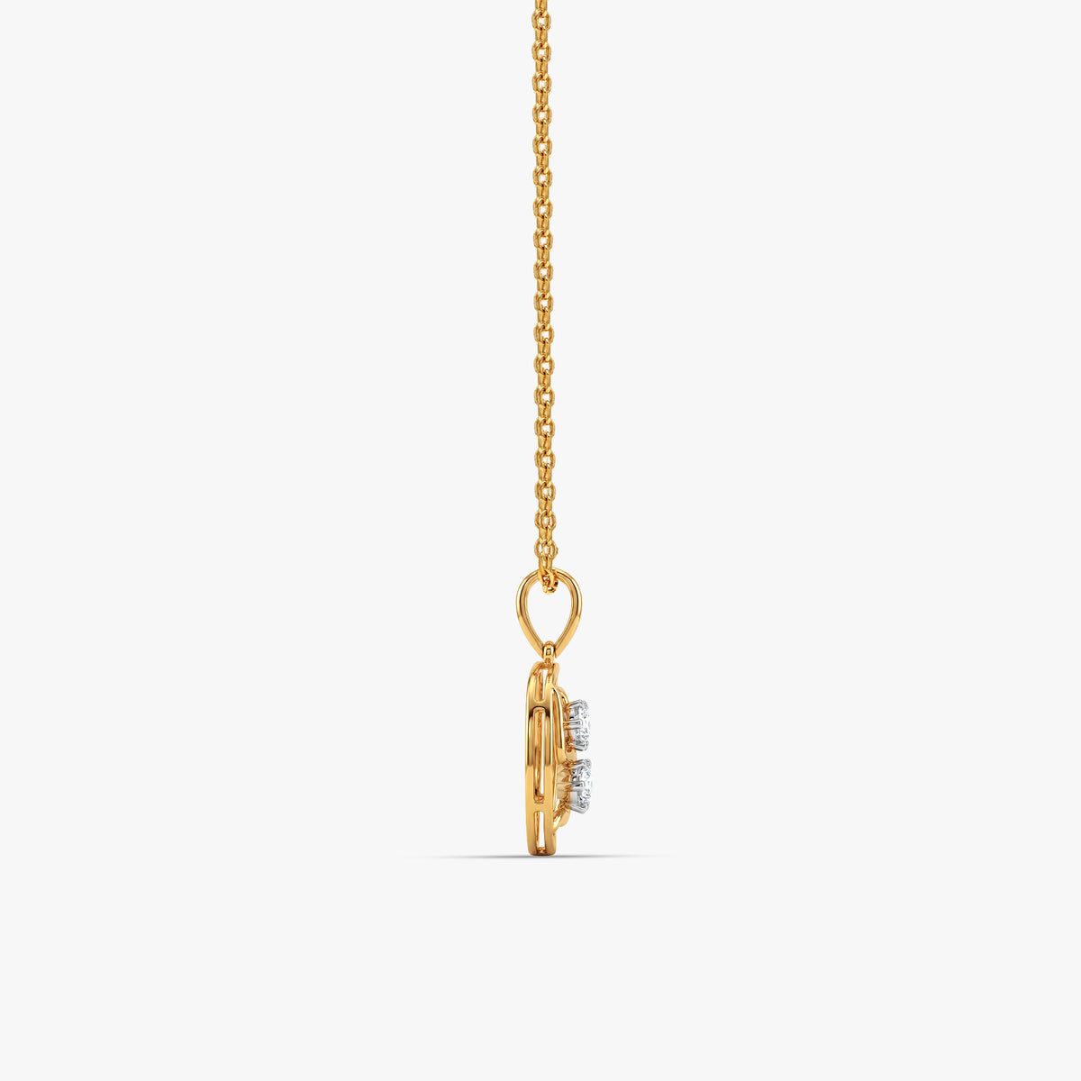 Gold Aashir Lab Grown Diamond Pendant