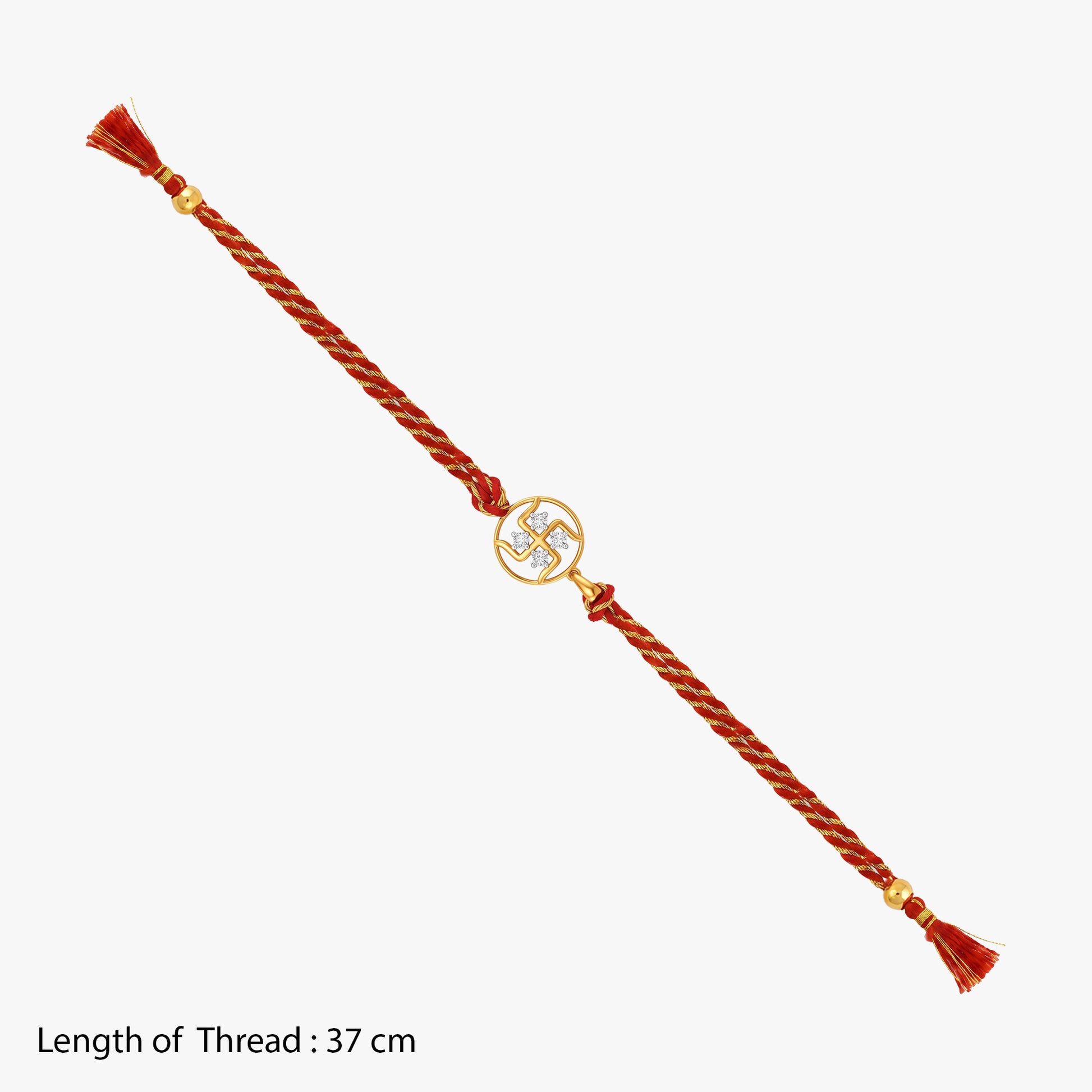 Gold Aashir Lab Grown Diamond Convertible Rakhi Pendant
