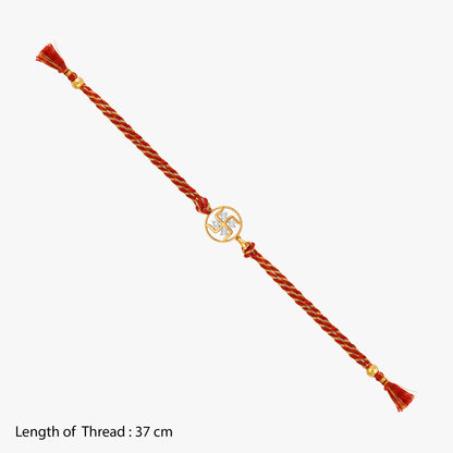 Gold Aashir Lab Grown Diamond Convertible Rakhi Pendant