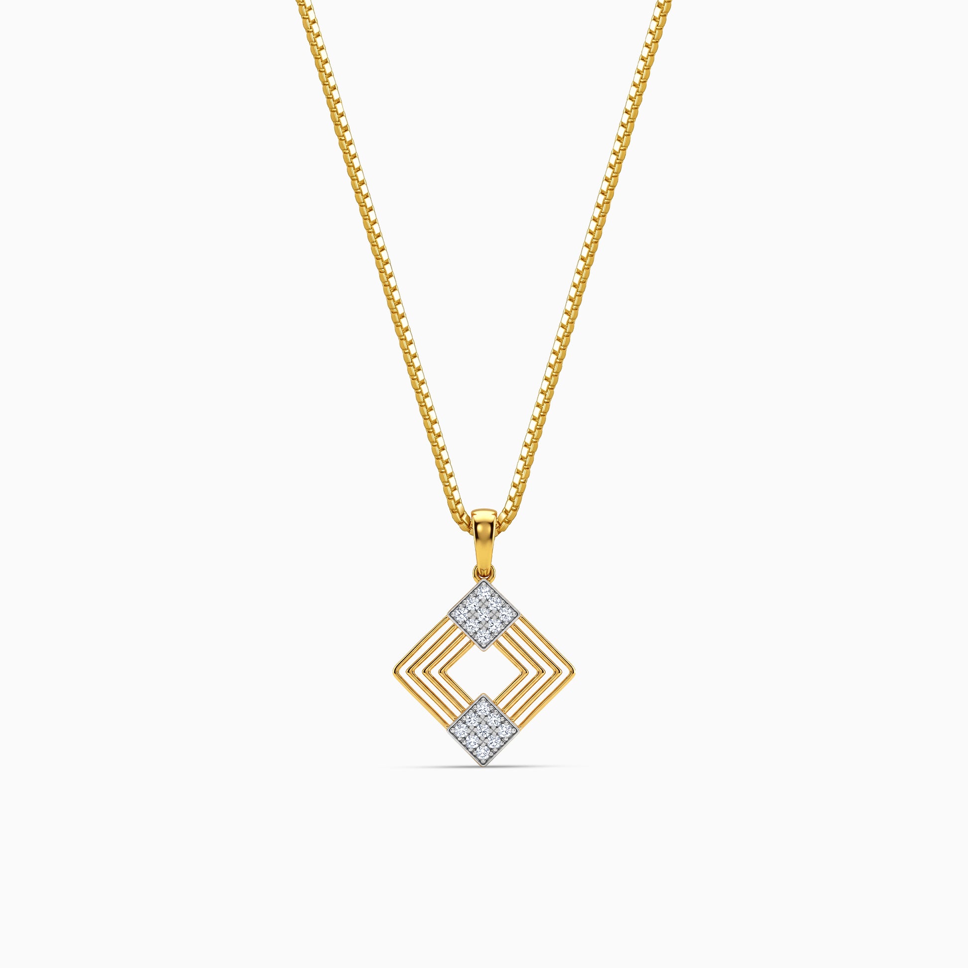 Gold Aayam Lab Grown Diamond Convertible Rakhi Pendant