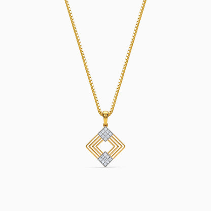 Gold Aayam Lab Grown Diamond Convertible Rakhi Pendant