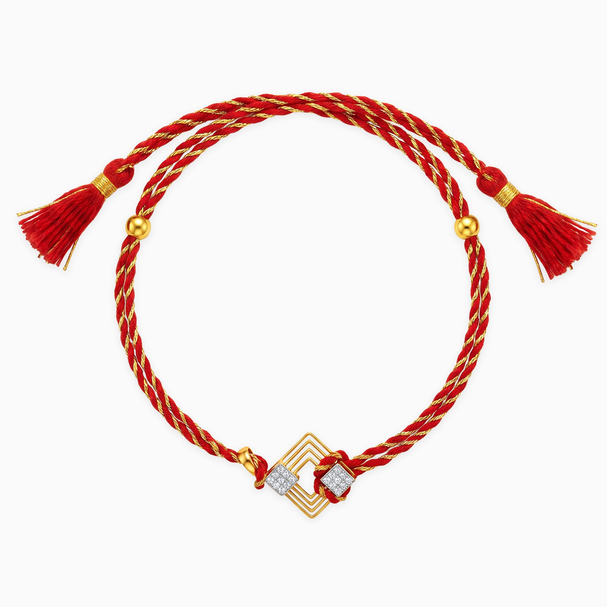Gold Aayam Lab Grown Diamond Convertible Rakhi Pendant