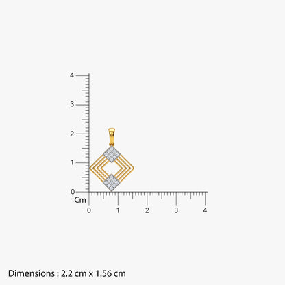Gold Aayam Lab Grown Diamond Convertible Rakhi Pendant