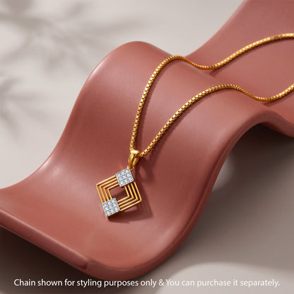 Gold Aayam Lab Grown Diamond Convertible Rakhi Pendant