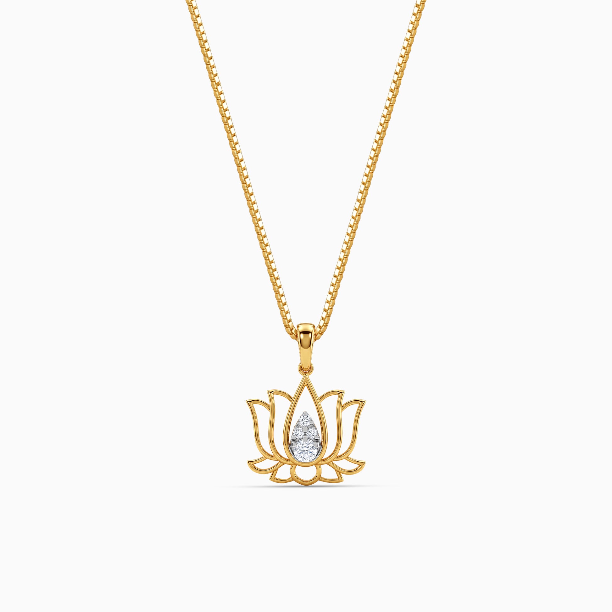 Gold Pankhuri Lab Grown Diamond Convertible Rakhi Pendant