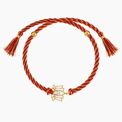 Gold Pankhuri Lab Grown Diamond Convertible Rakhi Pendant