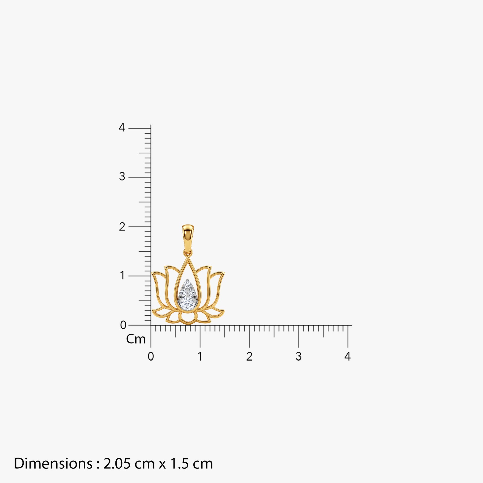 Gold Pankhuri Lab Grown Diamond Convertible Rakhi Pendant