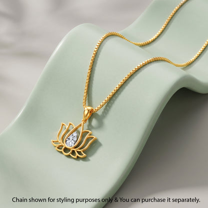 Gold Pankhuri Lab Grown Diamond Convertible Rakhi Pendant