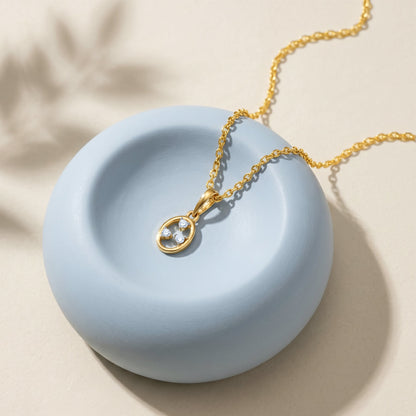 Gold Lumi Oval Lab Grown Diamond Pendant