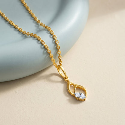 Gold Wink of Light Lab Grown Diamond Pendant