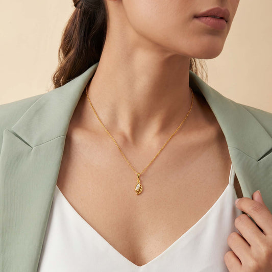 Gold Verdant Lab Grown Diamond Pendant