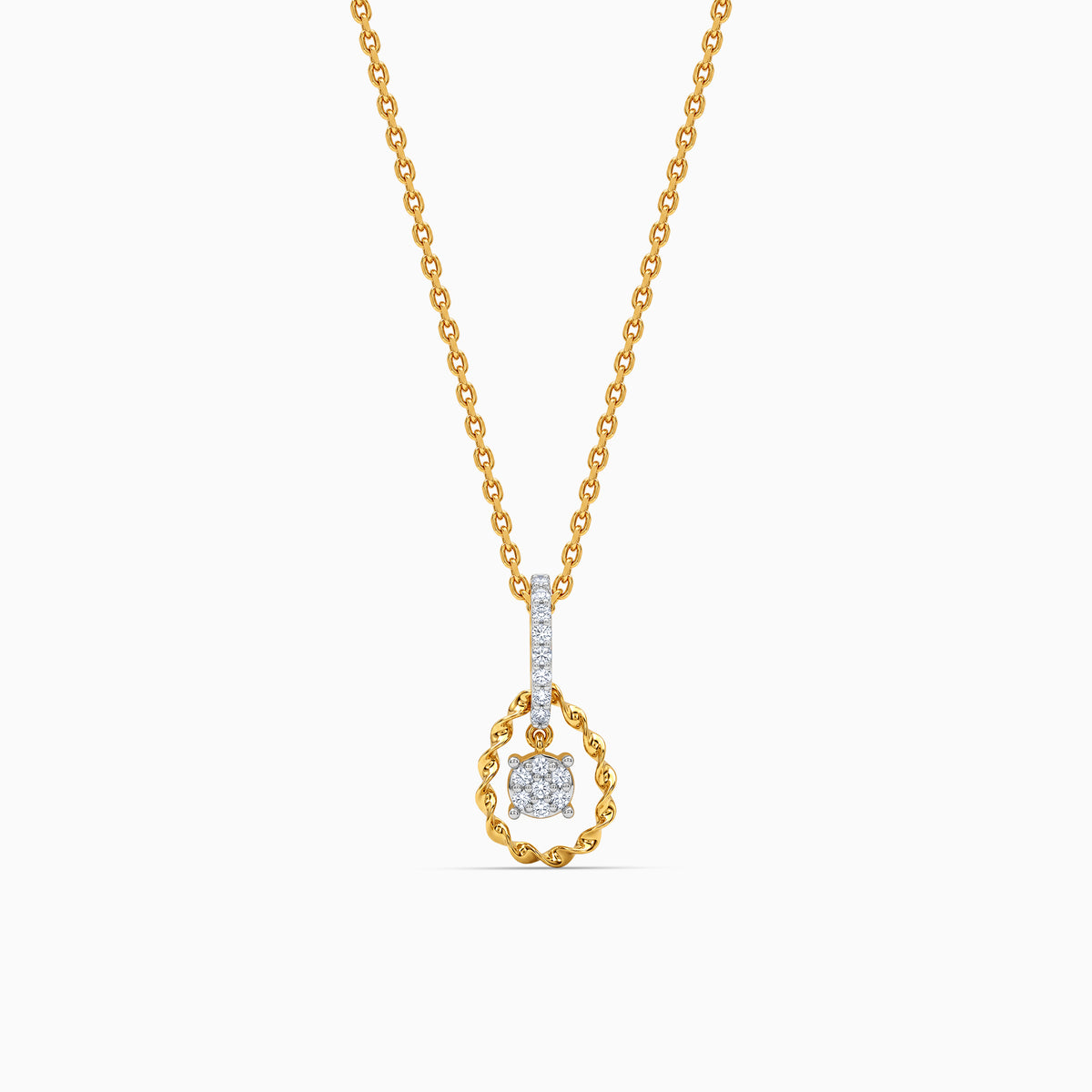 Gold Anant Sutra Lab Grown Diamond Pendant