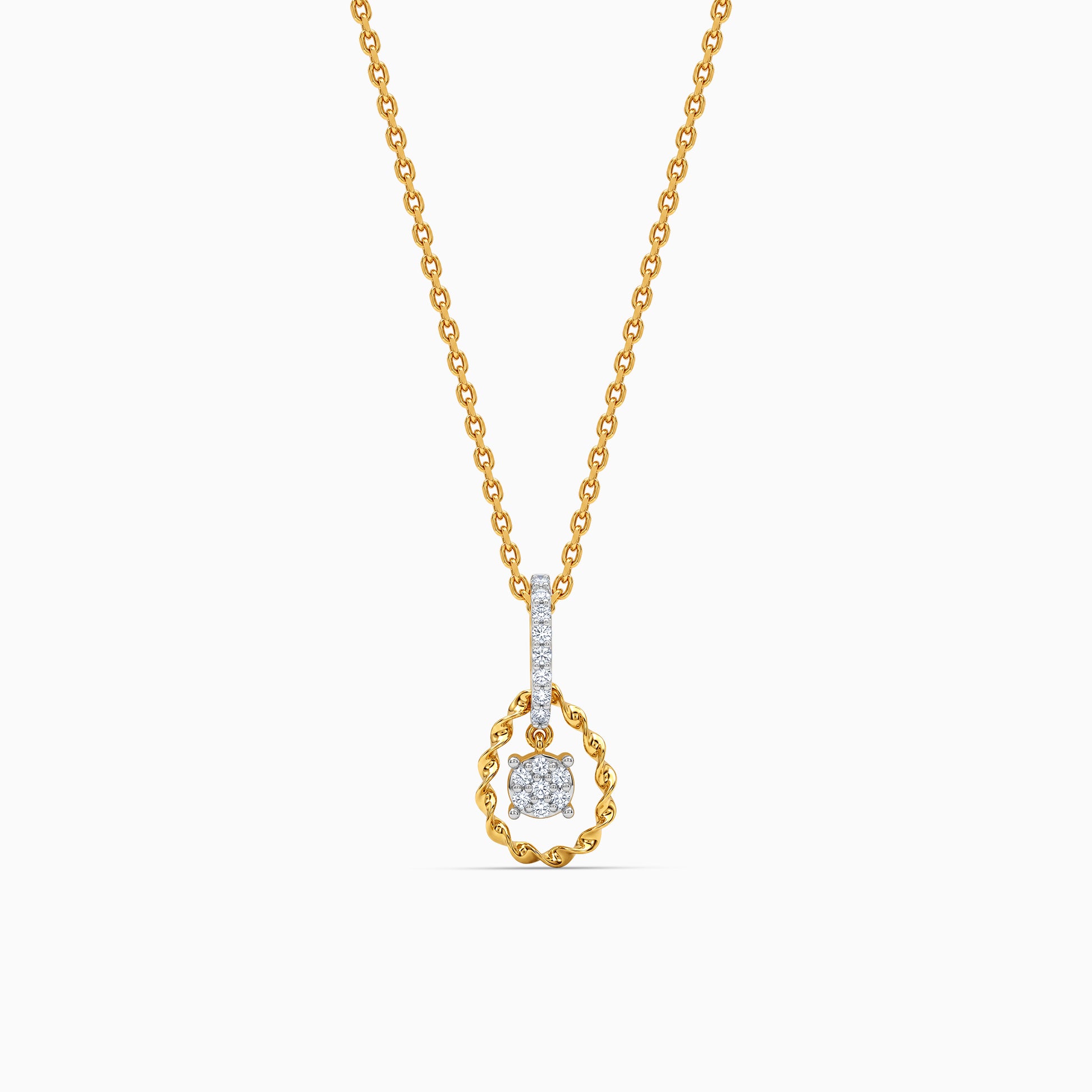 Gold Anant Sutra Lab Grown Diamond Pendant