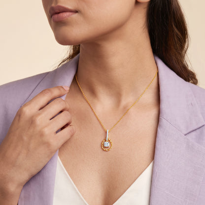 Gold Anant Sutra Lab Grown Diamond Pendant