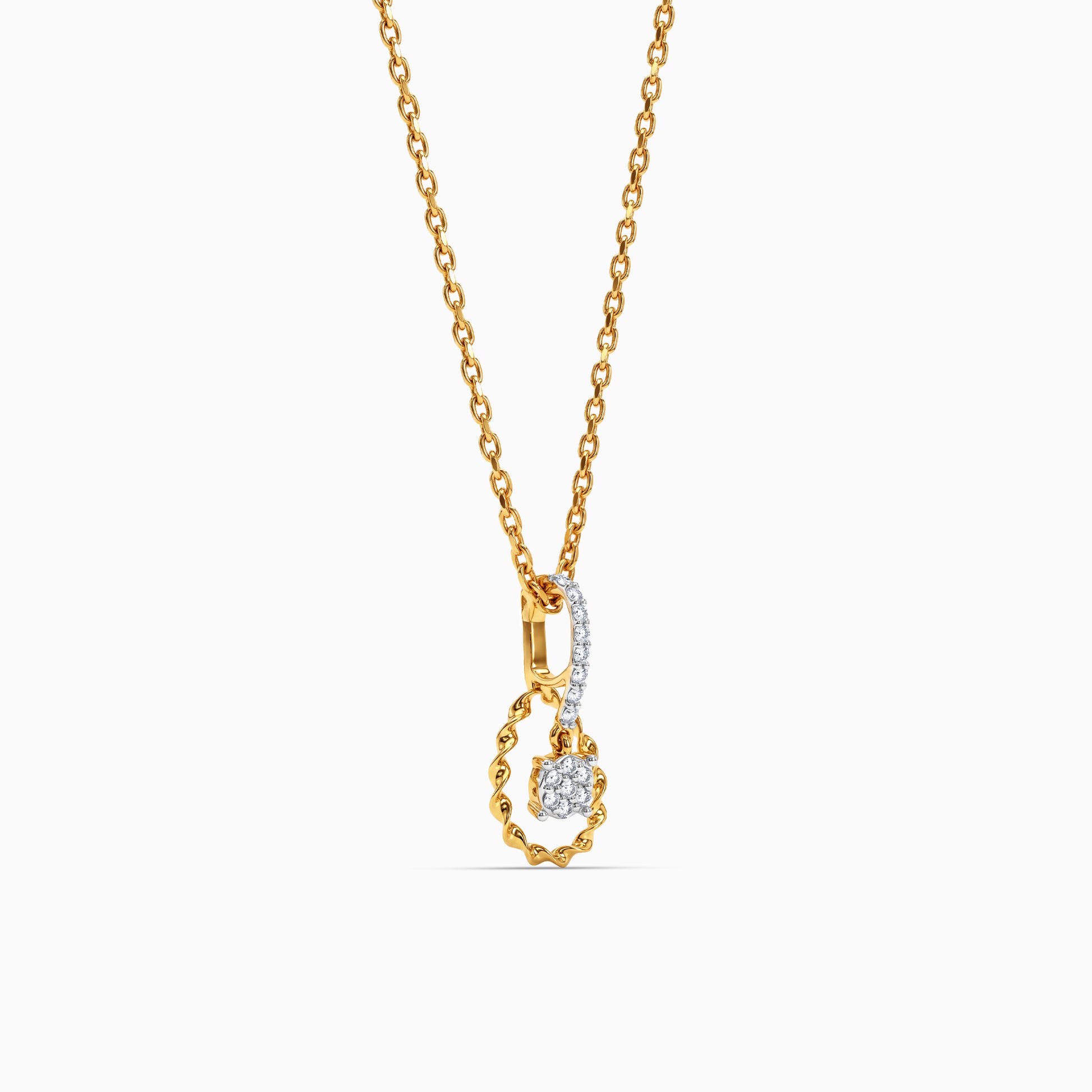 Gold Anant Sutra Lab Grown Diamond Pendant
