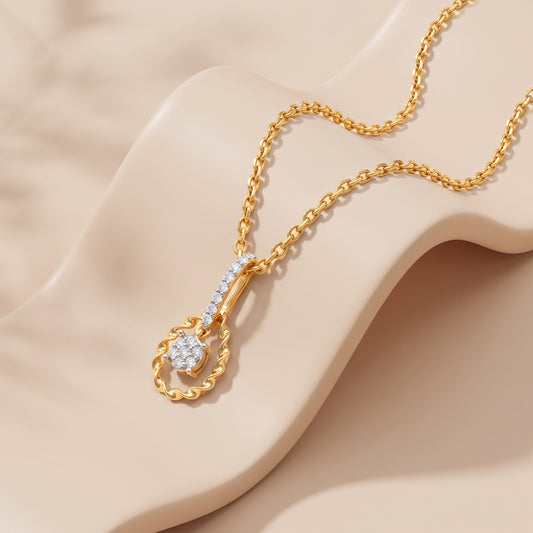 Gold Anant Sutra Lab Grown Diamond Pendant