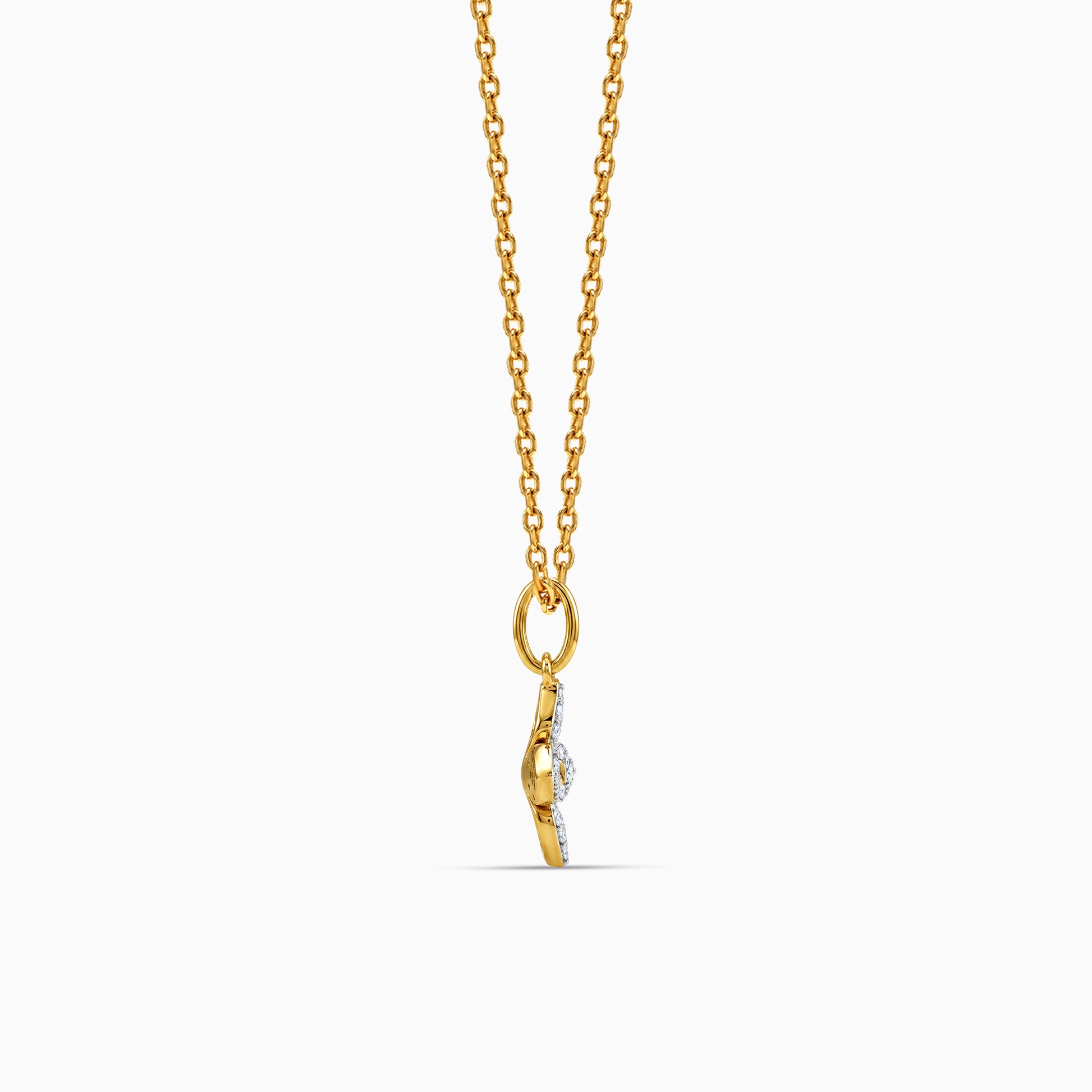 Gold Pallav Lab Grown Diamond Pendant